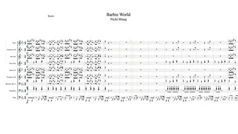 Nicki Minaj Barbie World Marching Pep Band Sheet Music Arrangement