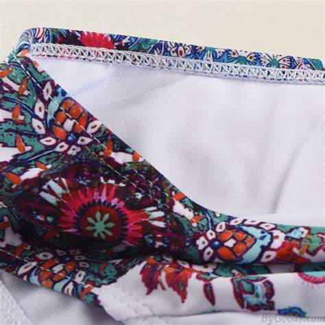 Sexy Blume Totem Folk Bikini Badeanzug Mit Hoher Taille Und Zweiteiligem Set Damen