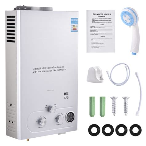 16L Instant Gas Hot Water Heater Tankless Grelly UK