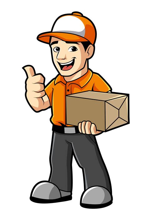 Courier Cartoon Character Mascot Design 31982891 Vector Art At Vecteezy