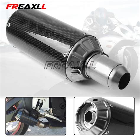 36 51mm Universal Motorcycle Modified Muffler Carbon Fiber Exhaust Pipe For Suzuki Gsf Bandit