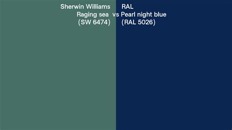 Sherwin Williams Raging Sea Sw Vs Ral Pearl Night Blue Ral