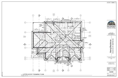 Monsef Donogh Design Grouphoang Residence Sheet A205 Upper Roof