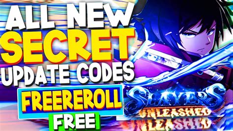 ALL NEW 50 SECRET UPDATE CODES In SLAYERS UNLEASHED CODES Roblox