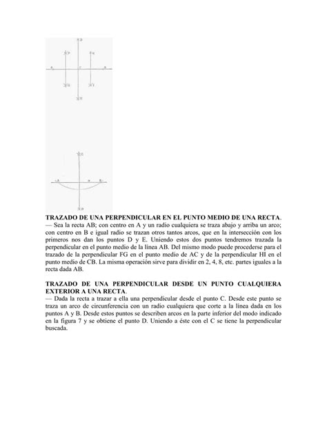 Trazado De Una Perpendicular En El Punto Medio De Una Recta