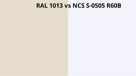 Ral 1013 Vs Ncs S 0505 R60b Ral Colour Chart Uk