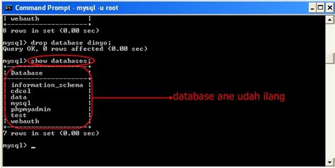 Cara Membuat Dan Menghapus Database Menggunakan Mysql