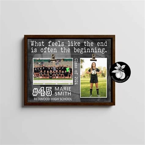 Personalized Senior Night Soccer Picture Frame Sports Team T