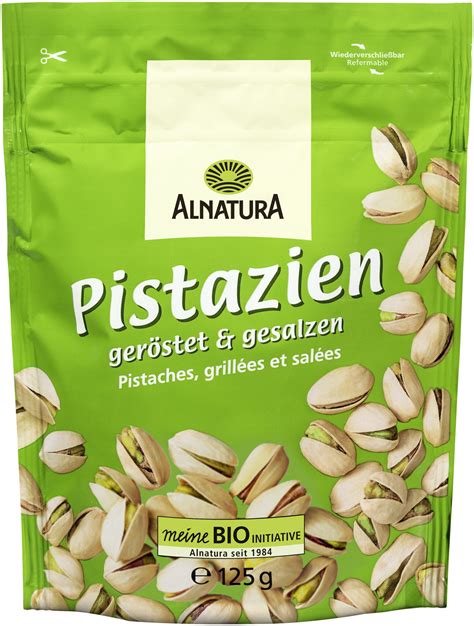 Pistazien geröstet und gesalzen 125 g in Bio Qualität von Alnatura