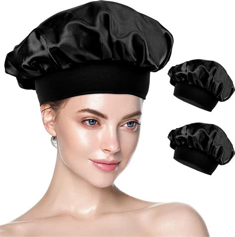 Yiows Bonnet Satin Cheveux Nuit Lot De Bonnets En Satin Pour Dormir