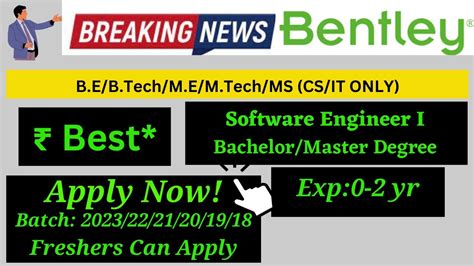 Bentley Systems Off Campus Hiring Software Engineer 0 2 Yr