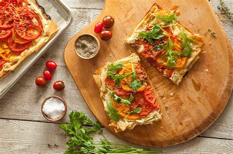 Vegan Ricotta And Tomato Phyllo Pizza The Beet