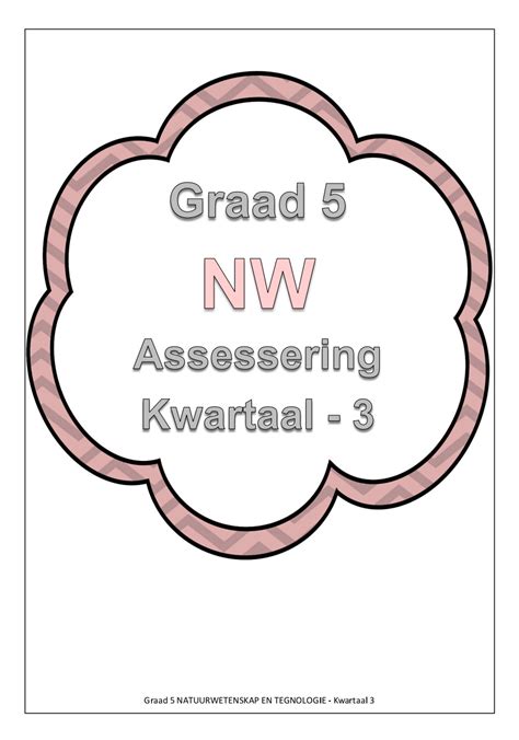 Graad 5 Natuurwetenskap Kwartaal 3 Assessering