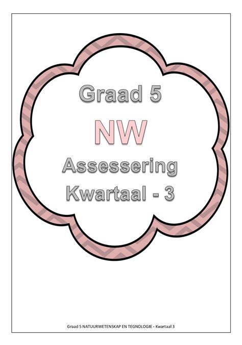 Graad 5 NATUURWETENSKAP Kwartaal 3 Assessering