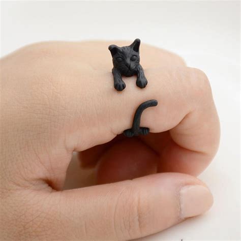 Cat Ring Adjustable Ring Cat Jewelry Cat Gift - Etsy