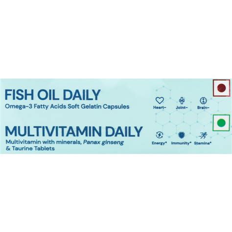 Buy Healthkart HK Vitals Combo Fish Oil Daily Multivitamin Daily