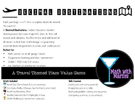 Decimal Destinations - A Travel Themed Decimal Addition Game | TPT