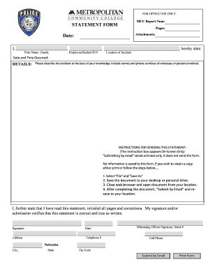 Fillable Online Mccneb MCC Report Num STATEMENT FORM Pages Mccnebedu