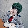 Amazon TOPHR Short Straight Black And Green Cosplay Wig Anime