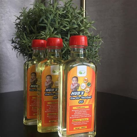 🔥new🔥 Huds Garlic Herbal Oil Minyak Bawang Putih 60ml Botol Besar