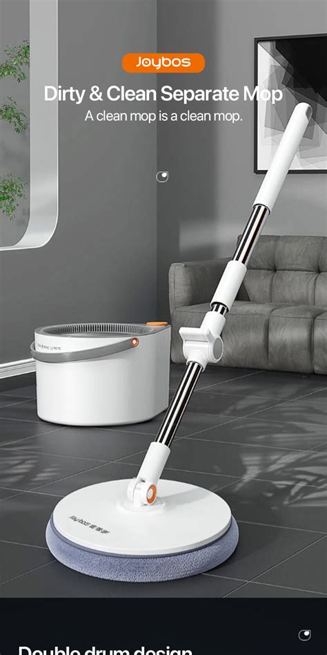 Joybos Self Wash Spin Mop M White Spinner Flat Rotating Cleaner