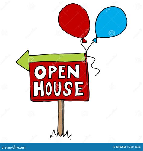 Open House Sign Stock Vector Image 40202555