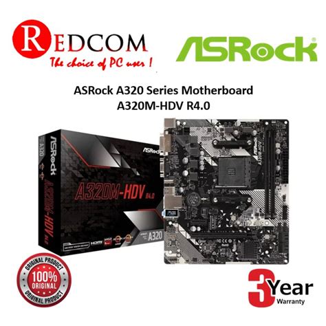 ASRock A320M HDV R4 0 MATX AMD AM4 AMD Promontory A320 Motherboard