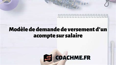 Modèle de demande de versement d un acompte sur salaire