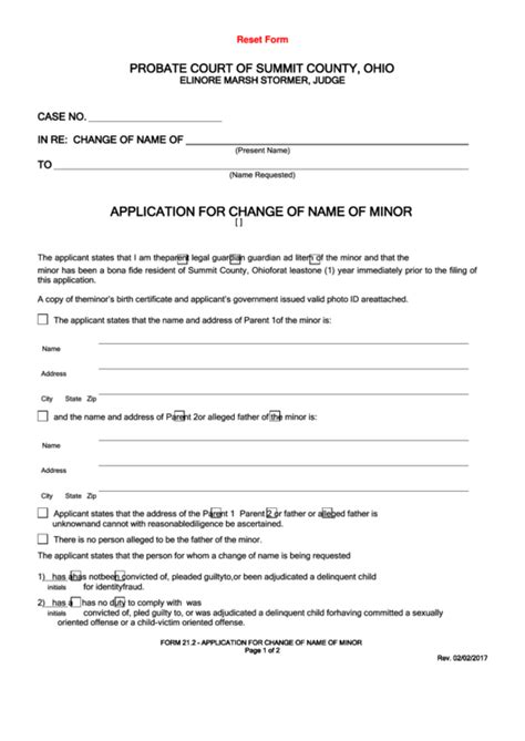 Summit County Probate Forms