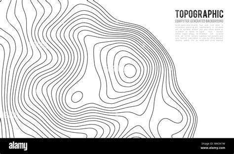 Topographic Map Contour Background Topo Map With Elevation Contour