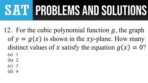 12 For The Cubic Polynomial Function G The Graph Of Y G X Is Shown