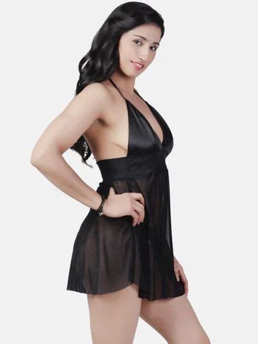 Sheer Net Hot Black Babydoll Bikini Night Dress For Honeymoon K Kk At