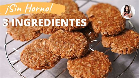 🍪galleta De Avena 3 Ingredientes Sin Horno Sin Microondas Auxy