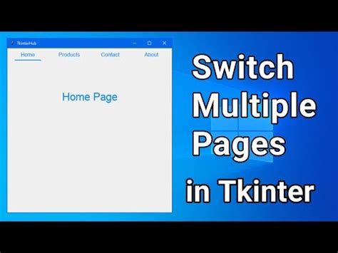 Switch Multiple Frames In Tkinter Tkinter Modern UI Tkinter