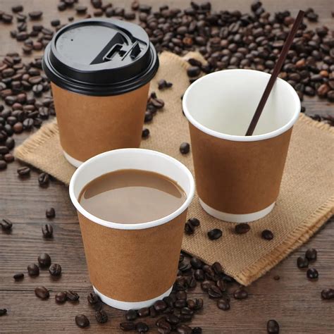 8oz Disposable Thickening Paper Cupmilk Tea Cupcowhide Double Layer