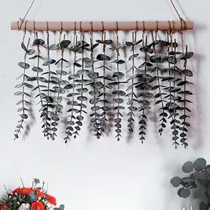 Beauenty 24pcs Artificial Eucalyptus Leaves Stems Real Touch Leaf Faux