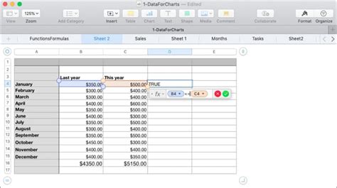 So Verwenden Sie Formeln Und Funktionen In Numbers Auf Dem Mac