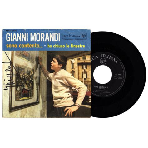 Gianni Morandi Signed Single Giri Sono Contento Ho