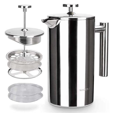 Buy Secura French Press Coffee Maker, 304 Grade Stainless Steel ...