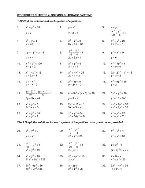 Solve Quadratic Equations By Factoring Worksheets