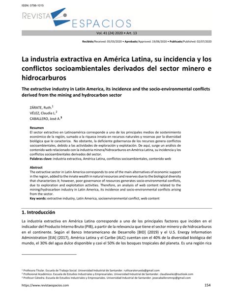 PDF La industria extractiva en América Latina su incidencia y los