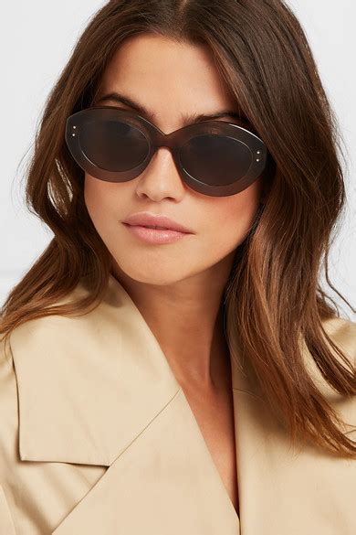 Alaïa Round Frame Acetate Sunglasses Net A Porter