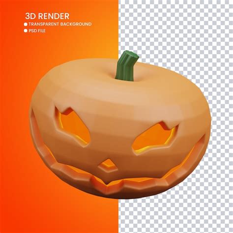 Premium Psd 3d Rendering Of Pumpkin