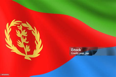 Flag Of Eritrea Eritrean Flag Vector Flag Background Stock Illustration