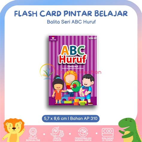 Jual Flashcard Seri ABC Huruf Flash Card Kartu Belajar Bayi Dan Anak