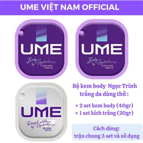 Kem Body Ngọc Trinh Trắng Da Ume Việt Nam Official Mẫu Dùng Thử Cho Cả