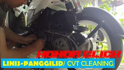 Linis Panggilid Cvt Cleaning Ng Honda Click Youtube