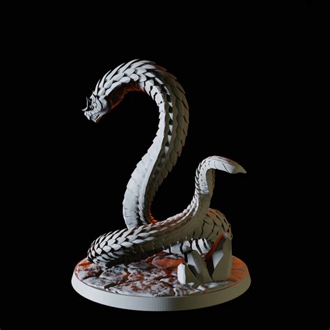 Giant Snake Miniature B for D&D Dungeons and Dragons - Etsy