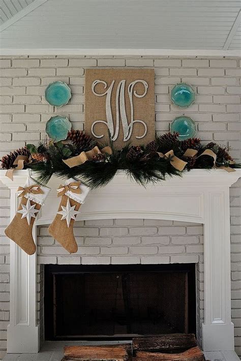 Holiday Decor Craft Glittered Monogram On Burlap Canvas