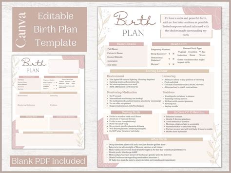 Create Your Perfect Birthing Plan With A Free Template Hello Kids Fun